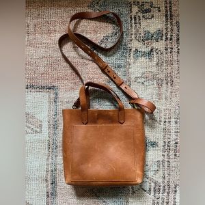 Madewell Small Transport Tote in English Saddle color